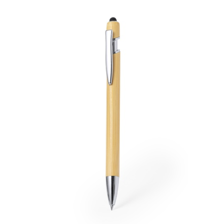 Stylo stylet personnalisable en bambou et aluminum - Clixo