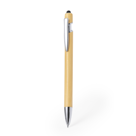 Stylo stylet personnalisable en bambou et aluminum - Clixo