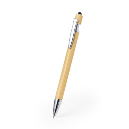 Stylo stylet personnalisable en bambou et aluminum - Clixo