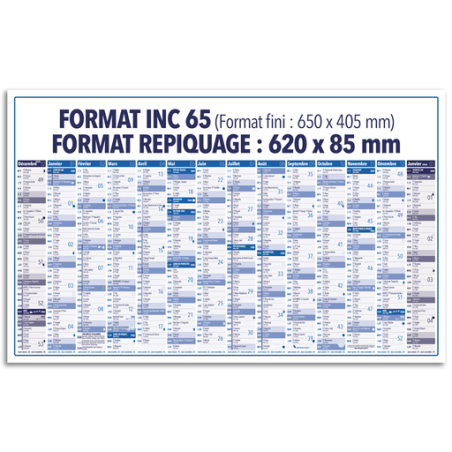 Calendrier bancaire sous-mains personnalisé 65 x 40,5 cm - Saturne