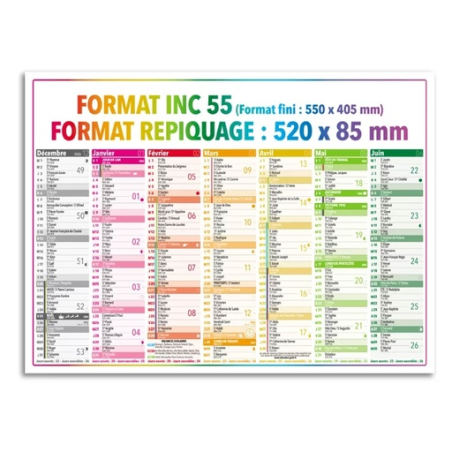 Calendrier sous-mains personnalisé 55 x 40,5 cm - Tyr