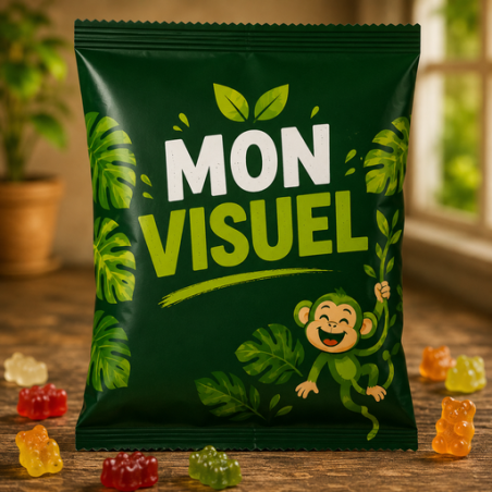 Sachet personnalisable d'oursons en gomme de fruit Végan