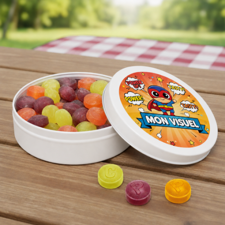 Boîte Publicitaire avec pastilles Pulmoll - taille XL - Végan dés 1 pieces
