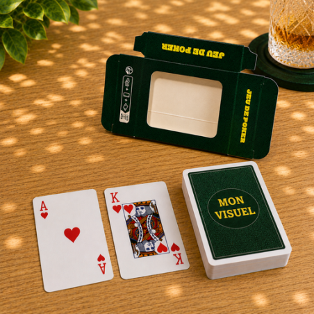 Jeu de cartes personnalisable Poker Dès 1 pièce 55 cartes - Imprimé en France