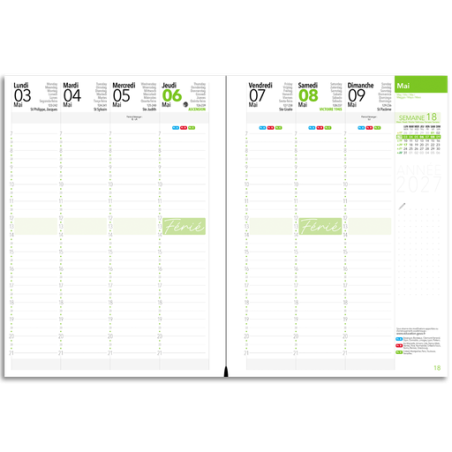 Agenda de bureau personnalisable Com'post (195 x 265 mm)