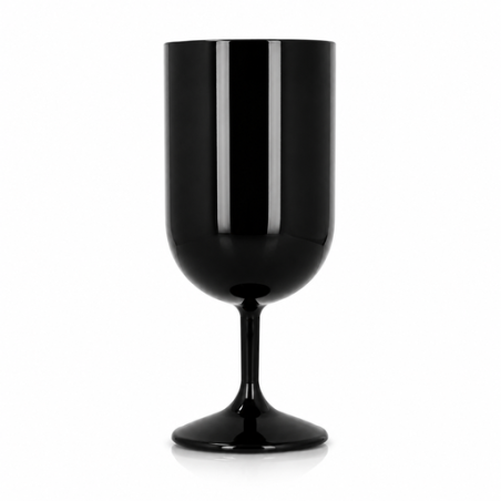Verre à vin personnalisé Fiesta Made In France Réutilisable 18 cl couleur noir