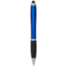 Stylo stylet publicitaire en plastique recyclé RCS avec corps coloré et grip noir (encre bleue) Nash Stylo stylet publicitaire en plastique recyclé RCS avec corps coloré et grip noir (encre bleue) Nash
