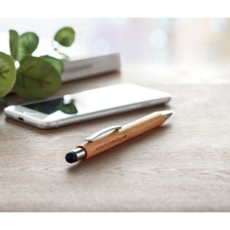 Stylo stylet personnalisable en bambou - BAYBA