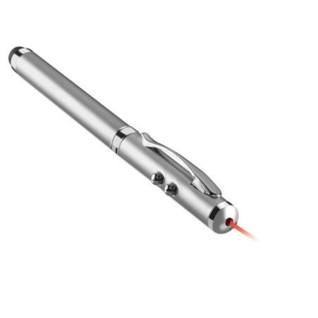 Stylo stylet personnalisé en métal avec pointeur laser - encre noire - TRIOLUX
