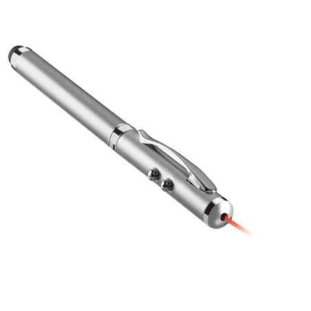 Stylo stylet personnalisé en métal avec pointeur laser - encre noire - TRIOLUX