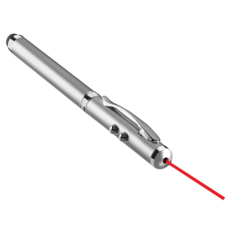 Stylo stylet personnalisé en métal avec pointeur laser - encre noire - TRIOLUX