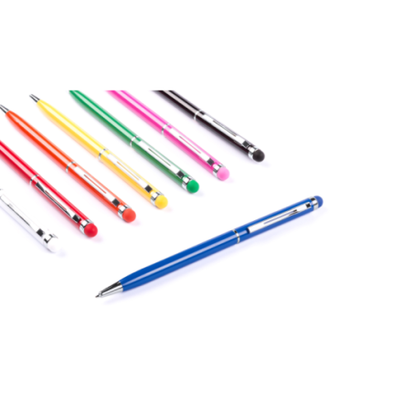 Stylo stylet personnalisable en aluminium - encre bleue - Byzar