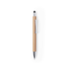 Stylo stylet publicitaire en méta et bambou - encre bleue - Zharu Stylo stylet publicitaire en méta et bambou - encre bleue - Zharu