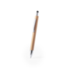 Stylo stylet publicitaire en méta et bambou - encre bleue - Zharu Stylo stylet publicitaire en méta et bambou - encre bleue - Zharu