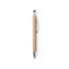 Stylo stylet publicitaire en méta et bambou - encre bleue - Zharu Stylo stylet publicitaire en méta et bambou - encre bleue - Zharu
