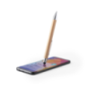 Stylo stylet publicitaire en méta et bambou - encre bleue - Zharu Stylo stylet publicitaire en méta et bambou - encre bleue - Zharu