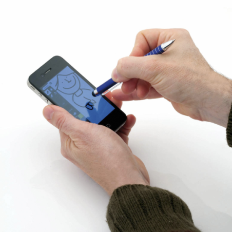 Stylo stylet publicitaire en aluminium - encre bleue - Minox