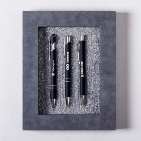 Stylo stylet publicitaire en aluminium pour gravure - encre bleue - Lekor