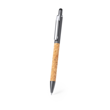 Stylo stylet personnalisable en aluminium et liège - Moson