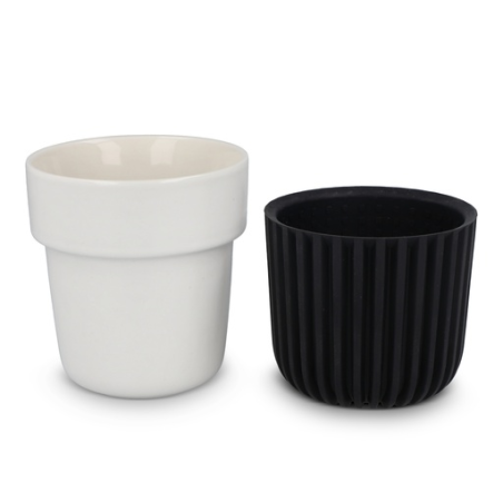 Tasse personnalisable en porcelaine fine premium avec manchon en silicone 280 ml - Oslo
