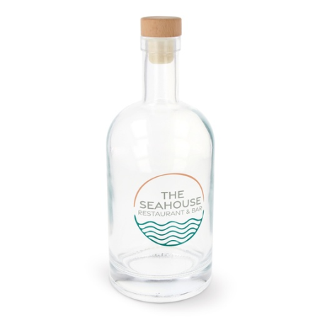 Bouteille d'eau personnalisable 1L avec bouchon en bois FSC