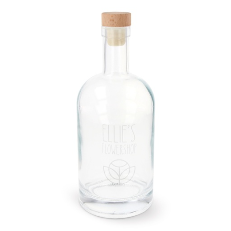 Bouteille d'eau personnalisable 500ML avec bouchon en bois FSC