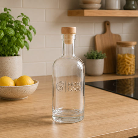 Bouteille d'eau personnalisable avec bouchon en bois FSC 750ml - Poxy