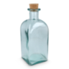 Bouteille en verre recyclé personnalisable avec bouchon en liège 1L - Made in europe - Square Reuuz Bouteille en verre recyclé personnalisable avec bouchon en liège 1L - Made in europe - Square Reuuz