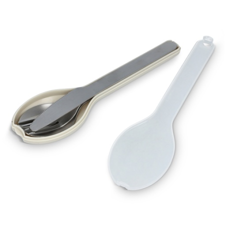 Set de couverts personnalisable et réutilisable en acier inoxydable - Go