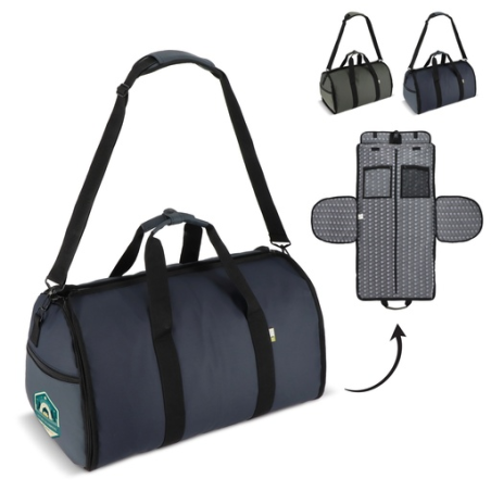 Sac personnalisable de voyage et d'affaire avec housse de vêtement et pochette de chaussure intégrés en PU 210D