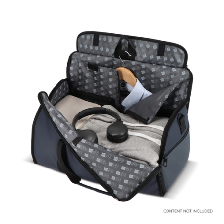 Sac personnalisable de voyage et d'affaire avec housse de vêtement et pochette de chaussure intégrés en PU 210D