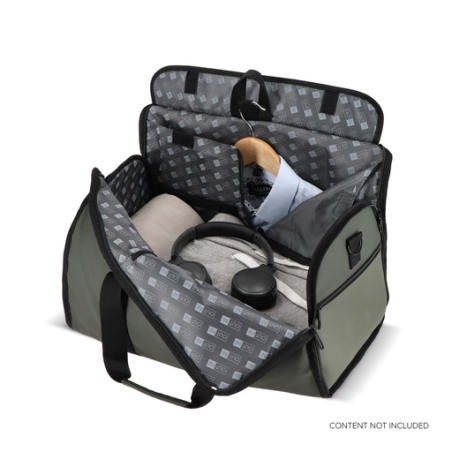 Sac personnalisable de voyage et d'affaire avec housse de vêtement et pochette de chaussure intégrés en PU 210D