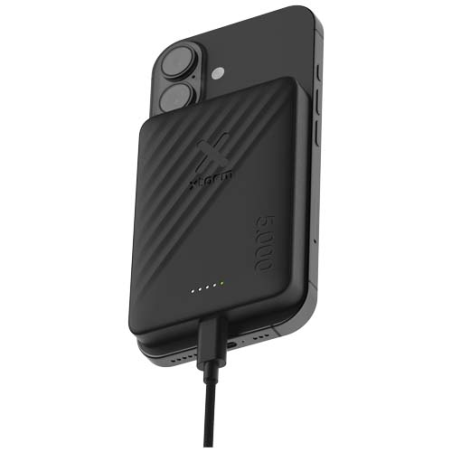 Batterie de secours personnalisable magnétique sans fil de 15&nbsp;W et 5&nbsp;000&nbsp;mAh - Xtorm Go2