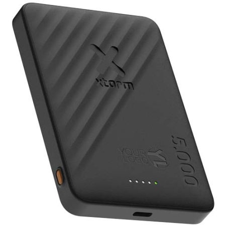 Batterie de secours personnalisable magnétique sans fil de 15&nbsp;W et 5&nbsp;000&nbsp;mAh - Xtorm Go2