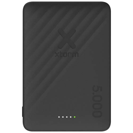 Batterie de secours personnalisable magnétique sans fil de 15&nbsp;W et 5&nbsp;000&nbsp;mAh - Xtorm Go2