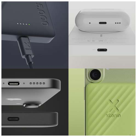 Batterie de secours personnalisable magnétique sans fil de 15&nbsp;W et 5&nbsp;000&nbsp;mAh - Xtorm Go2