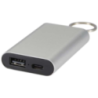 Batterie de secours personnalisée Arcturus en aluminium recyclé de 2 000 mAh avec porte-clés Batterie de secours personnalisée Arcturus en aluminium recyclé de 2 000 mAh avec porte-clés