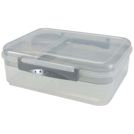 Lunch box personnalisable de 1,45 L avec compartiments et pot à sauce de 150ml
