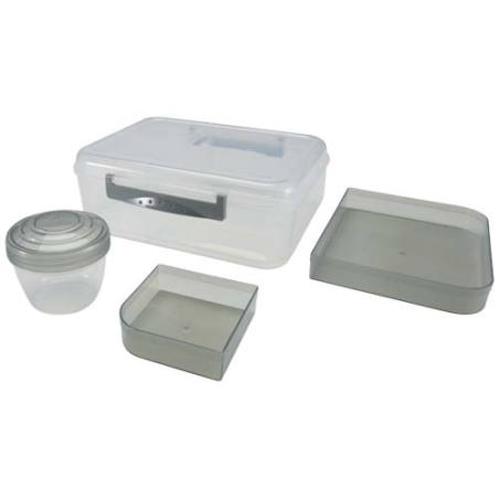 Lunch box personnalisable de 1,45 L avec compartiments et pot à sauce de 150ml
