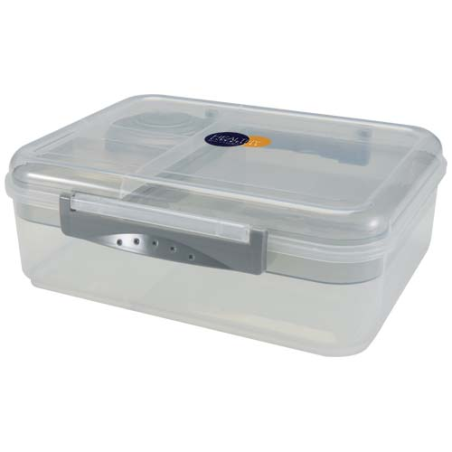 Lunch box personnalisable de 1,45 L avec compartiments et pot à sauce de 150ml