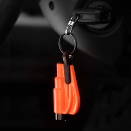Porte-clés de survie personnalisé RESQME® coupe ceinture et brise vitre breveté