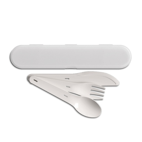 Set de couverts personnalisable réutilisables en plastique PP Fabrication française