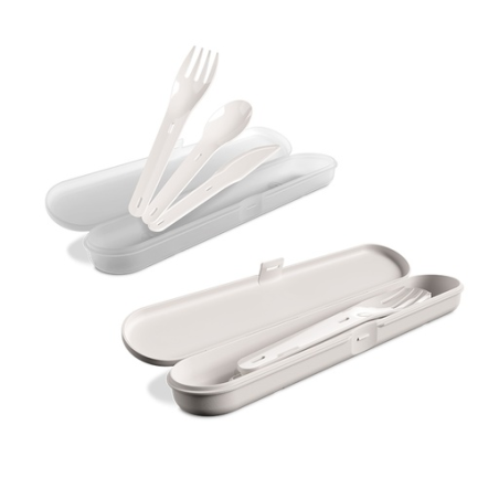 Set de couverts personnalisable réutilisables en plastique PP Fabrication française