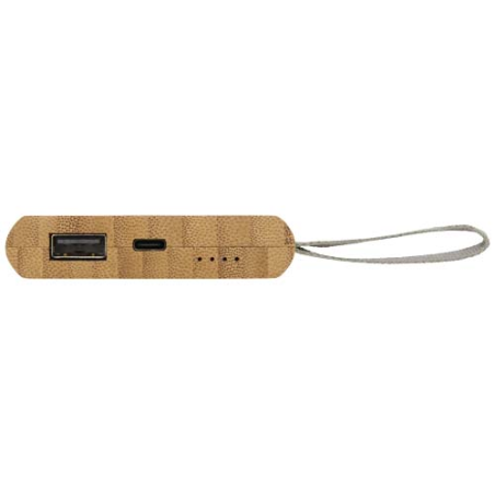 Batterie de secours personnalisée Tulda de 5&nbsp;000&nbsp;mAh en bambou