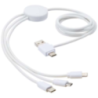 Câble de charge publicitaire 5-en-1 Pure avec additif antibactérien Câble de charge publicitaire 5-en-1 Pure avec additif antibactérien