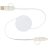 Câble rétractable 5 en 1 Citala en plastique recyclé de 90&nbsp;cm pour la synchronisation des données et la charge rapide de 40&nbsp;W