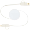 Câble rétractable 5 en 1 Citala en plastique recyclé de 90&nbsp;cm pour la synchronisation des données et la charge rapide de 40&nbsp;W