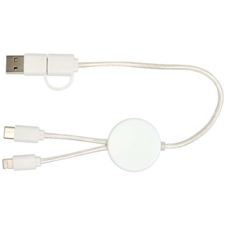 Câble 5 en 1 Citala en plastique recyclé de 30&nbsp;cm pour la synchronisation des données et la charge rapide de 27&nbsp;W