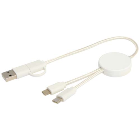 Câble 5 en 1 Citala en plastique recyclé de 30&nbsp;cm pour la synchronisation des données et la charge rapide de 27&nbsp;W