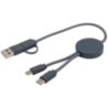 Câble 5 en 1 Citala en plastique recyclé de 30 cm pour la synchronisation des données et la charge rapide de 27 W Câble 5 en 1 Citala en plastique recyclé de 30 cm pour la synchronisation des données et la charge rapide de 27 W